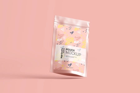 Free Stand Up Pouch PSD Mockup