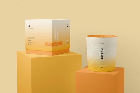 Candle Glass Packaging Mockup