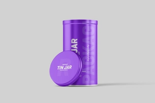 Free Tin Jar Packaging Mockup