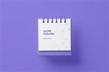 Mini Desk Calendar PSD Mockup