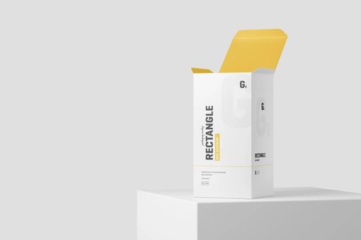 Free Rectangle Box Packaging Mockup | Mockupnest