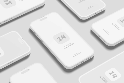 iPhone 14 Pro Clay Mockup | Mockupnest