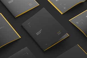 US Letter PSD Brochure Mockup