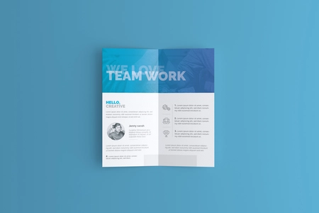 Free DL Bifold Brochure Mockup