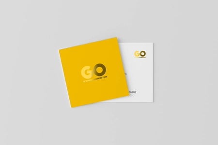 Square Business Card Mockup