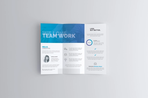 Free US Letter Trifold Brochure Mockup | Mockupnest