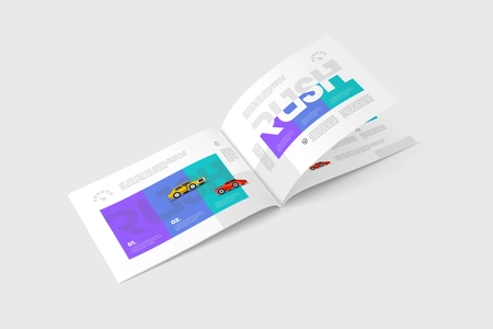 US Letter Landscape Magazine PSD Mockup