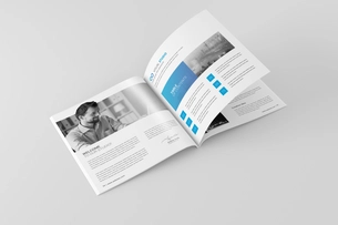 Free Square Magazine Brochure PSD Mockup