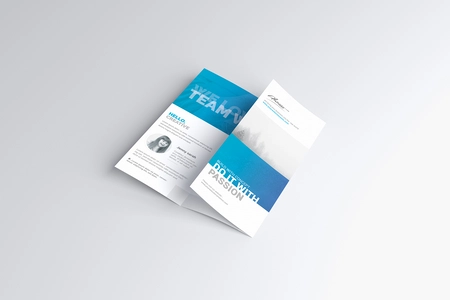 US Letter Trifold Brochure Mockup