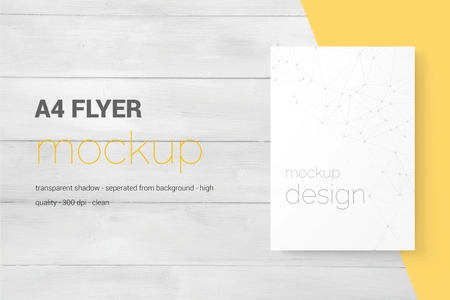 Free A4 Flyer PSD Mockup