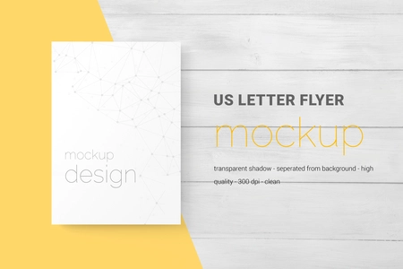 Free US Letter Flyer PSD Mockup