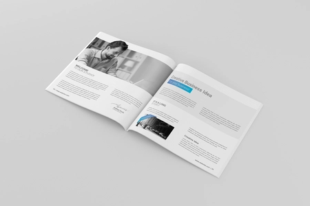 Square Magazine Mockup PSD