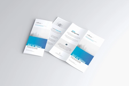 Free US Letter Trifold Brochure Mockup
