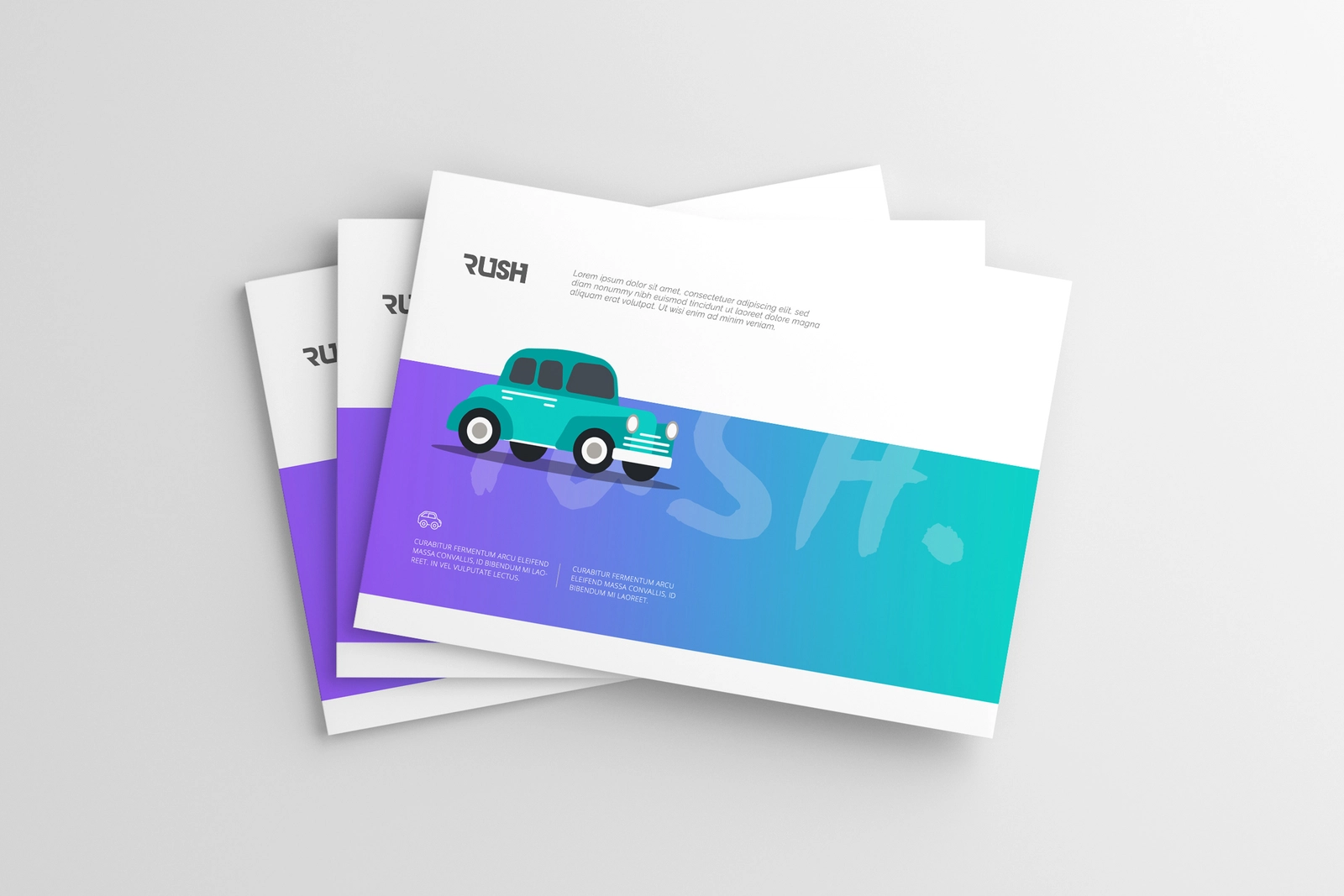 A4 Landscape Magazine Brochure Mockup