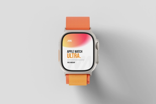 Free Apple Watch Ultra Mockup | Mockupnest