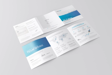 Square 3-Fold Brochure Mockup