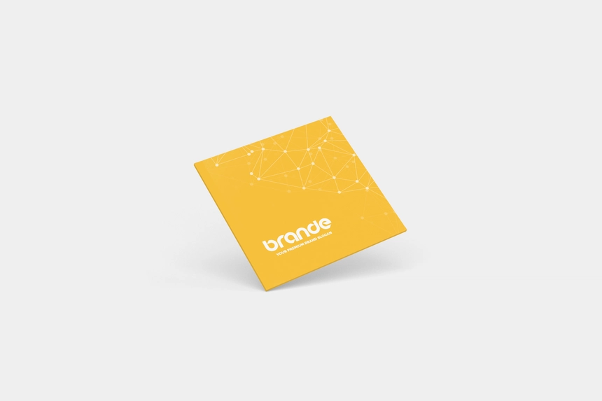 Simple Square Business Card Mockup
