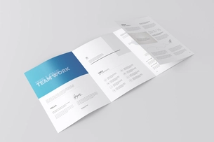 Free A4 4-Fold Brochure Mockup