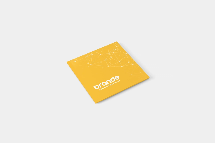 Simple Square Business Card Mockup
