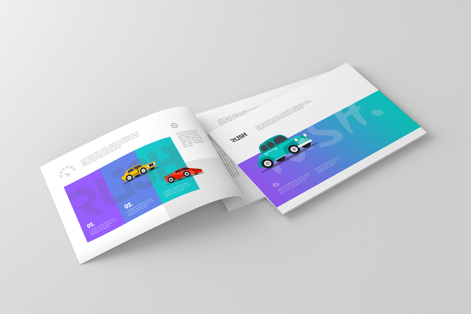 Free A4 Landscape Magazine Brochure Mockup - Premium PSD Mockup