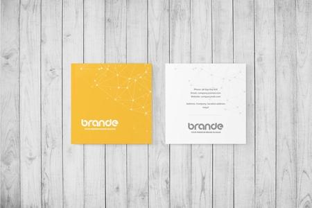 Simple Square Business Card Mockup