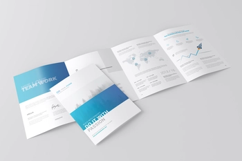 A4 4-Fold Brochure Mockup