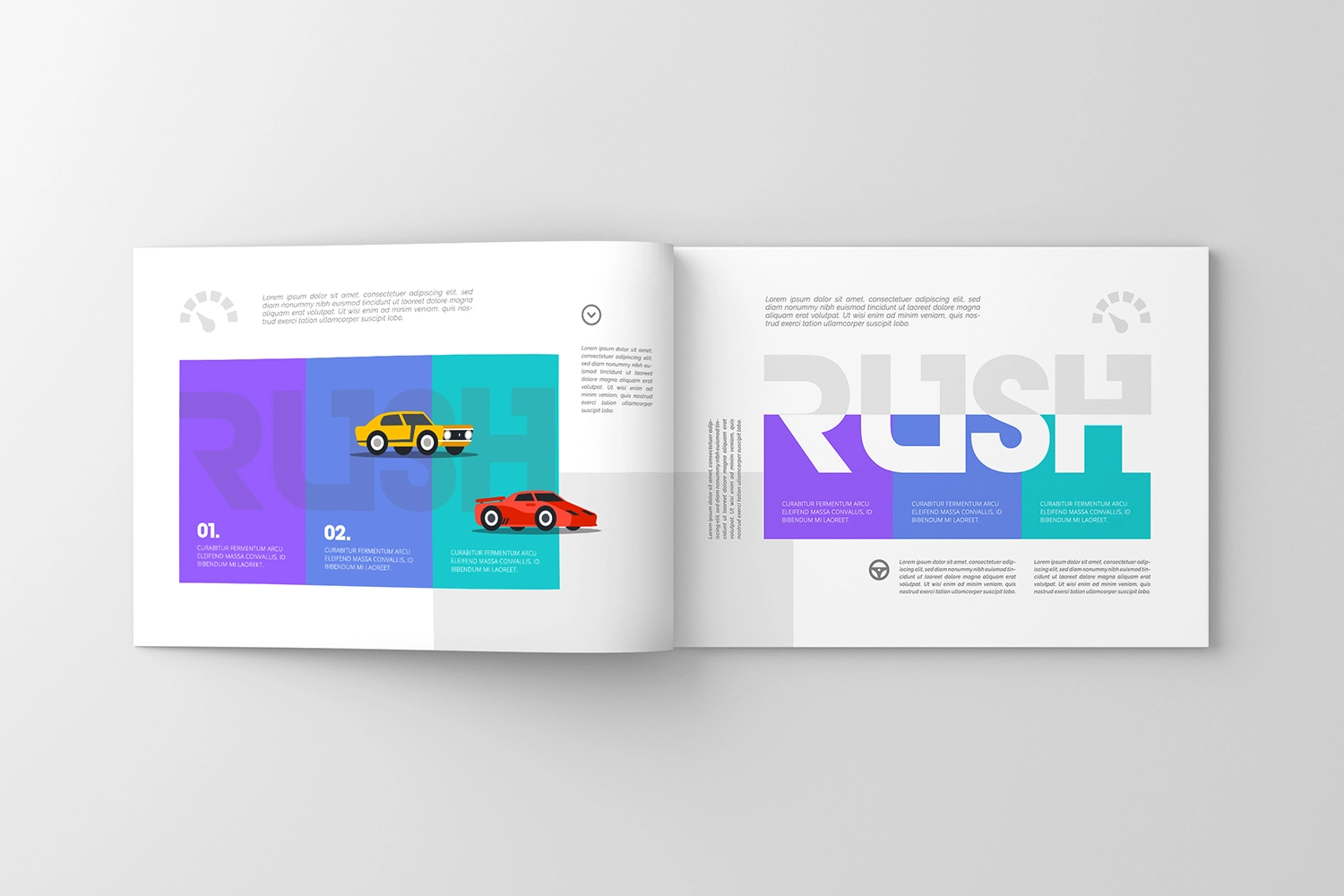 Free A4 Landscape Magazine Brochure Mockup