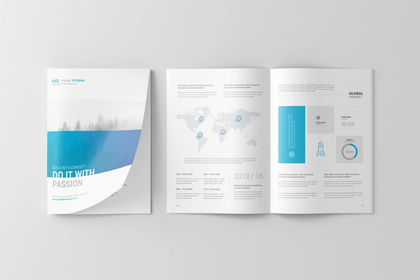 Free A4 Magazine Brochure Catalog Mockup