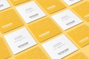 Free Simple Square Business Card Mockup