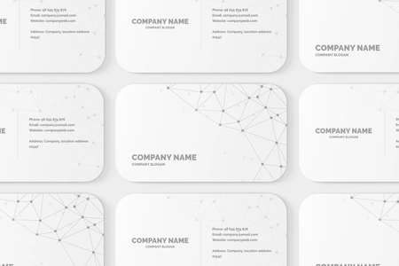 Rounded Corner Business Card Mockup