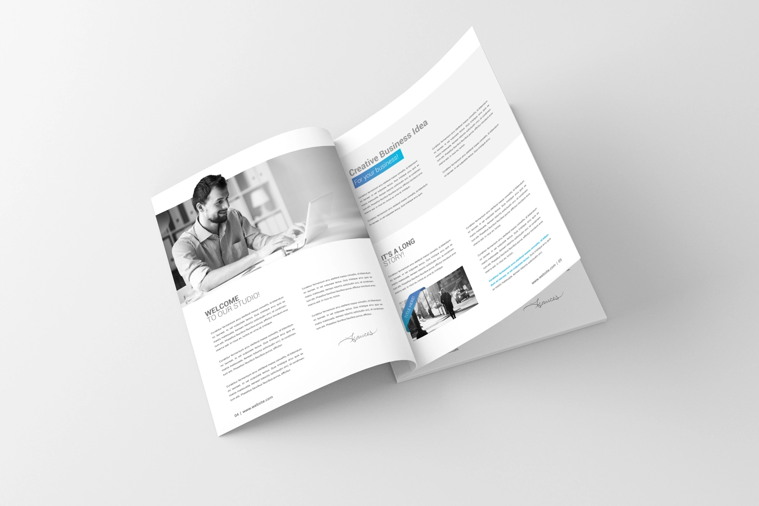 US Letter Magazine Brochure Mockup