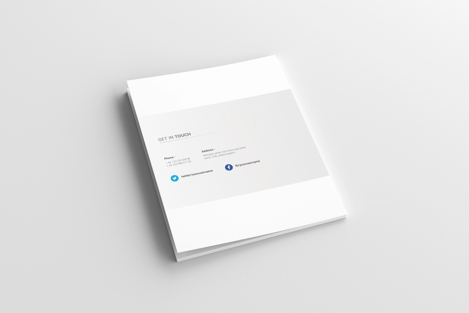 US Letter Magazine Brochure Mockup