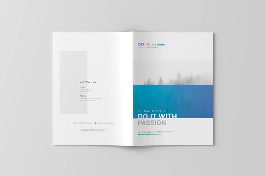 Free A4 Magazine Brochure Catalog Mockup