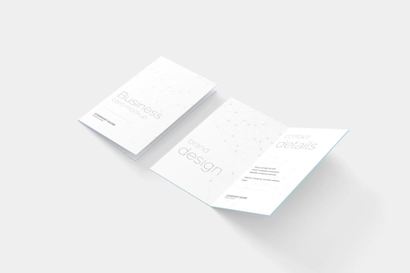 Clean Folded Business Card Mockup