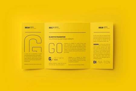 Square Gatefold Brochure Mockup