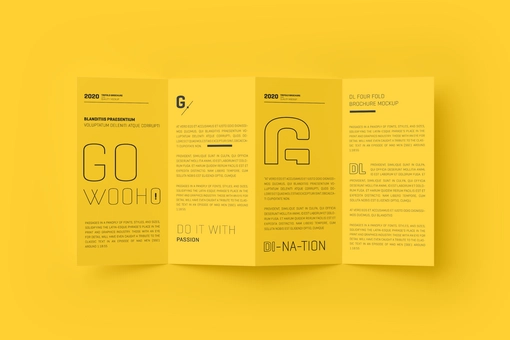 Dl 4 Fold Brochure Mockup 