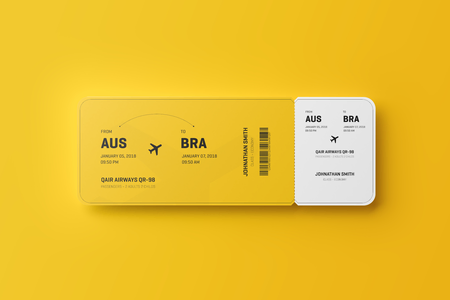 Round Corner Event Ticket Mockup