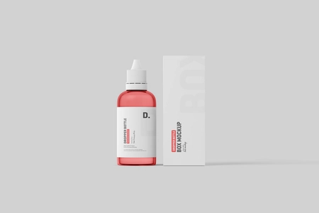 Dropper Bottle Packaging Mockup Set