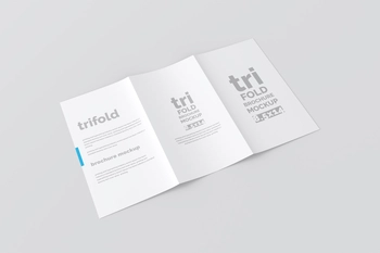 14×8.5 Trifold Brochure Mockup