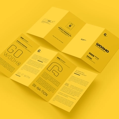 Free DL 4 Fold Brochure Mockup