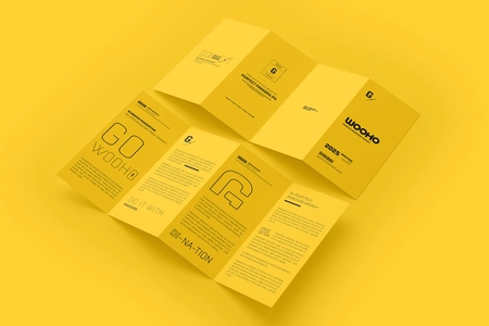 Free DL 4 Fold Brochure Mockup