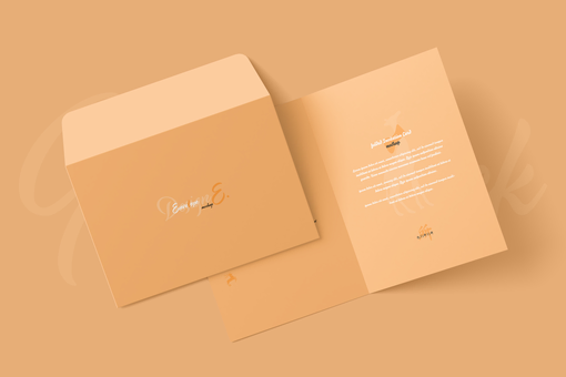 A5 Folded Invitation Card Mockup | Mockupnest