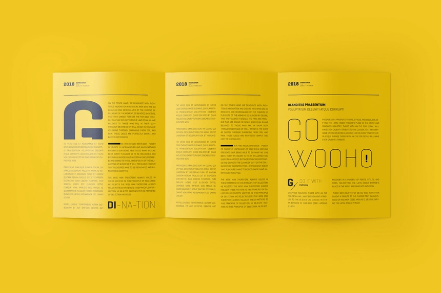 Free 3-Fold US Letter Brochure Mockup