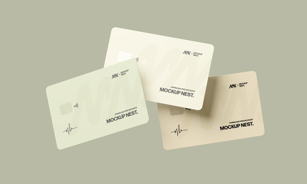 Floating Credit Card Mockup