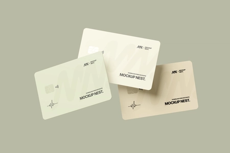 Floating Credit Card Mockup
