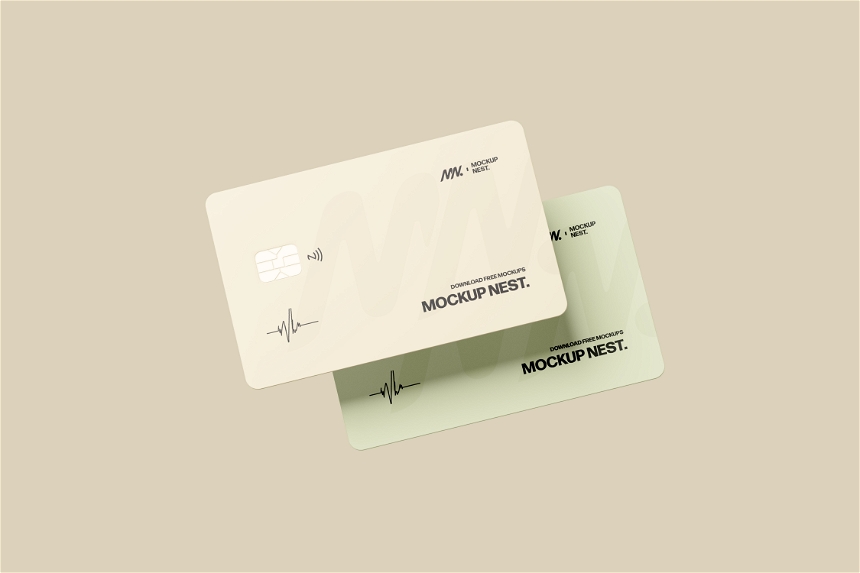 Floating Credit Card Mockup