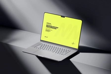 Macbook Pro Mockup In Dark Light