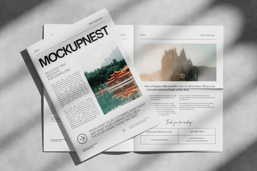 Free Newspaper Mockup