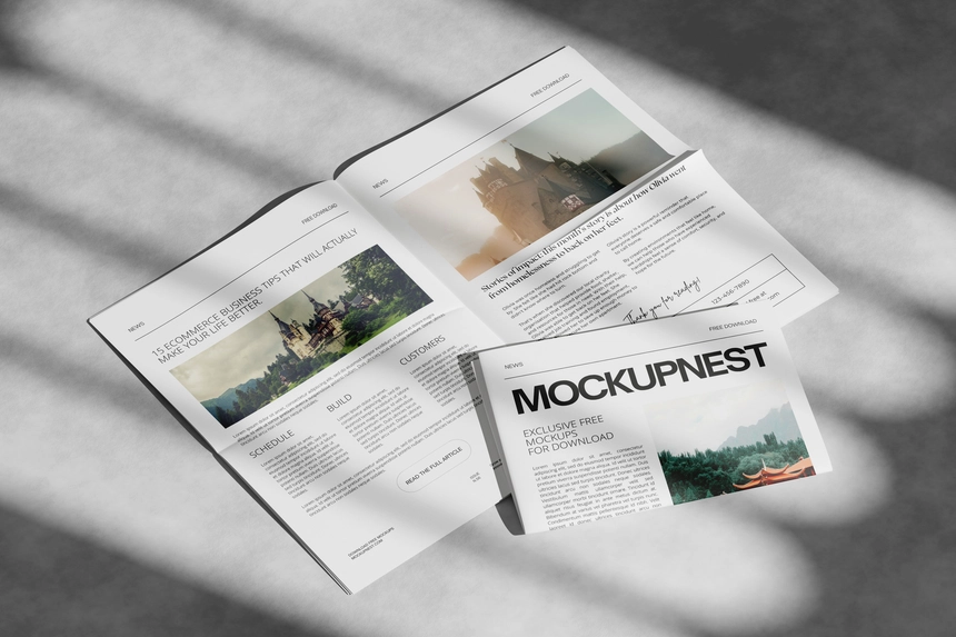 Free Newspaper Mockup