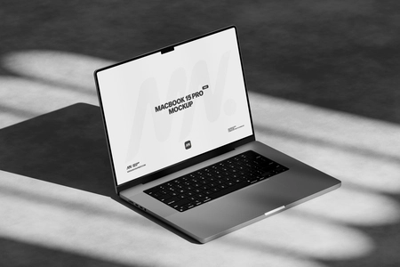 Macbook Pro Mockup In Dark